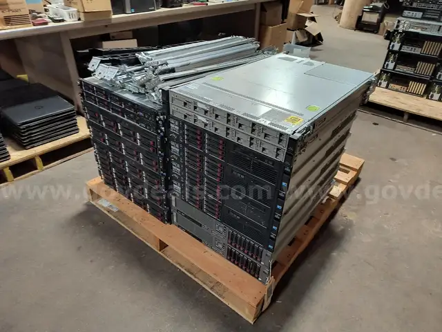 Pallet Lot of Assorted HP & Cisco Rack Mount Servers