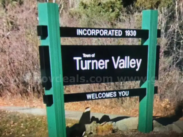 Historic Turner Valley  Sign - Removed from East Town Entrance