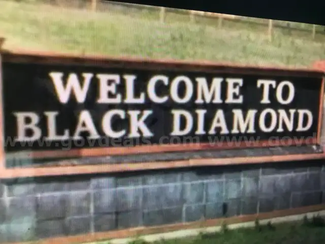 Historic Black Diamond Sign - Removed from Town Entrance