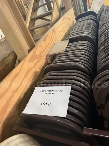 Lot B - Folding Chairs with Cart Qty 50