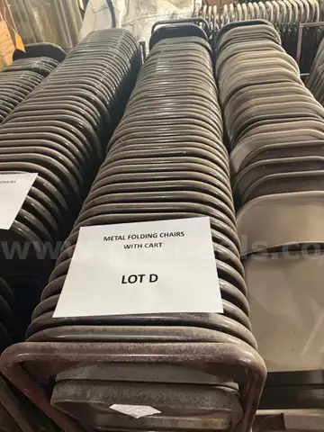 Lot D - Folding Chairs with Cart Qty 50