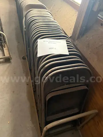 Lot E - Folding Chairs with Cart Qty 50