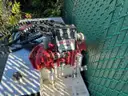 100 gal. fuel transfer tank with 12 volt pump.