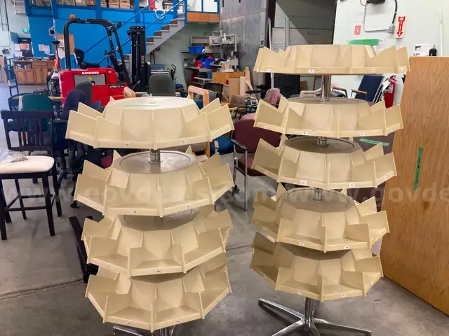 two spinning shelves