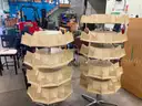 two spinning shelves