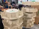 two spinning shelves