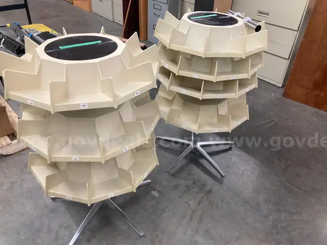 two spinning shelves