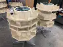 two spinning shelves