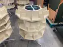 two spinning shelves