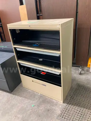 Beige 4 Drawer File Cabinet