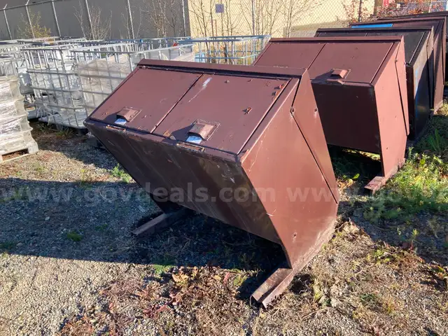 2 Brown Garbage Cans