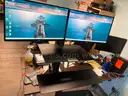 2- 27" acer LCD Monitors  and Ergotron Variadesk - Local pick up only