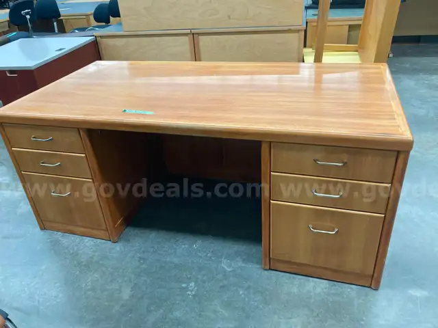 4 Drawer Wood Desk