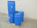 (5) 55 Gallon Plastic Drums - B2