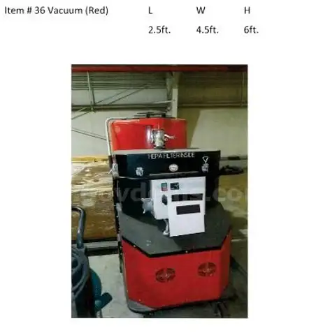 Pullman Ermator, T10000, HEPA Vacuums, Pullman Ermator C5500, HEPA Vacuum pre-separators and Nilfisck 137 CFM 120V, Vac.