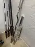 Various weight barbells