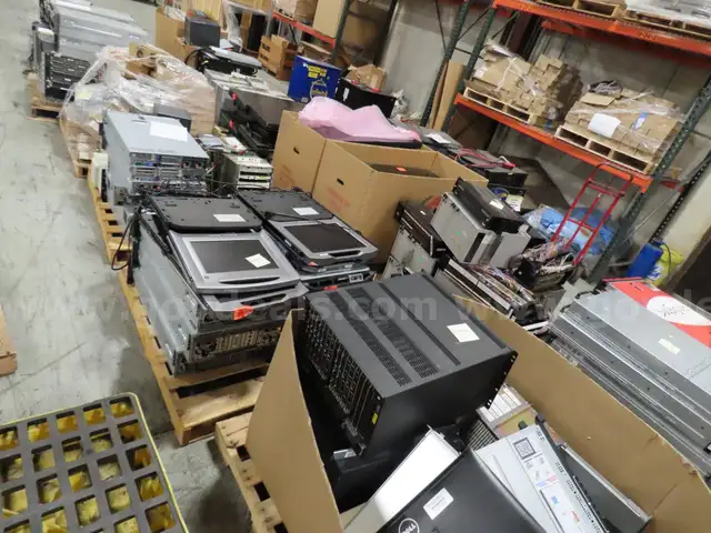14 Pallets of CPU servers, View board monitors and more