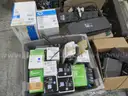 5 pallets toners, keyboards, testers, microphones, speakers, etc.