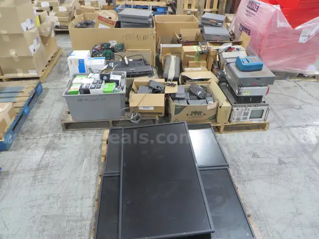 5 pallets toners, keyboards, testers, microphones, speakers, etc.