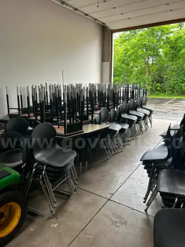 Lot of Approximately 85 Student Desks &#x26; Chairs