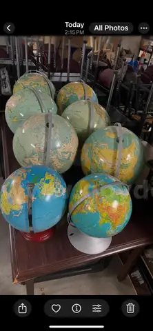 Lot of (8) Classroom Globes
