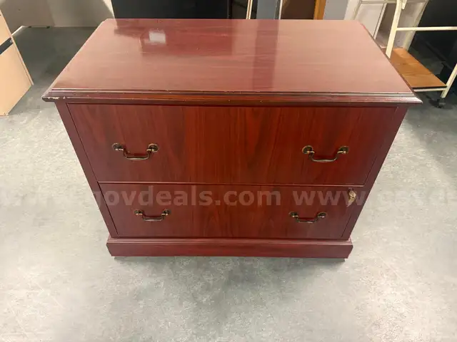 2 Drawer Wooden Filing Cabinet