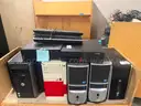 Lot of Misc. Computers, Keyboards, Monitors, Surge Outlets, Cords Etc.