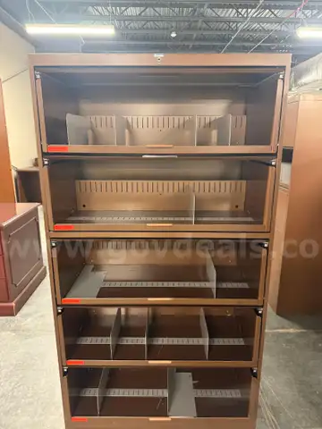 Brown Filing Cabinet W/ No Drawers