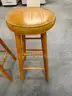Set of  2 Wooden Cushioned Stools