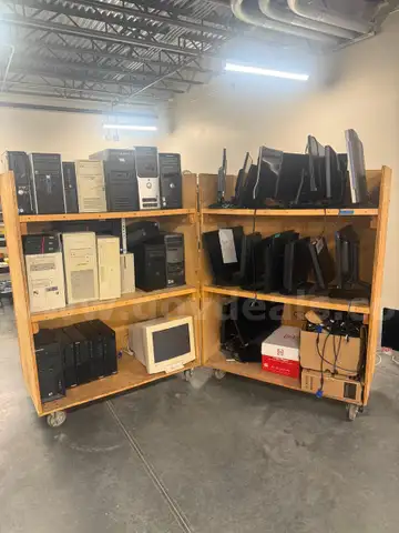 Lot of Misc. Computer Supplies, Computers, Monitors and Misc.Cords