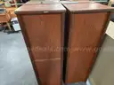 Set of 2 Wooden Filing Cabinets