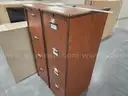 Set of 2 Wooden Filing Cabinets