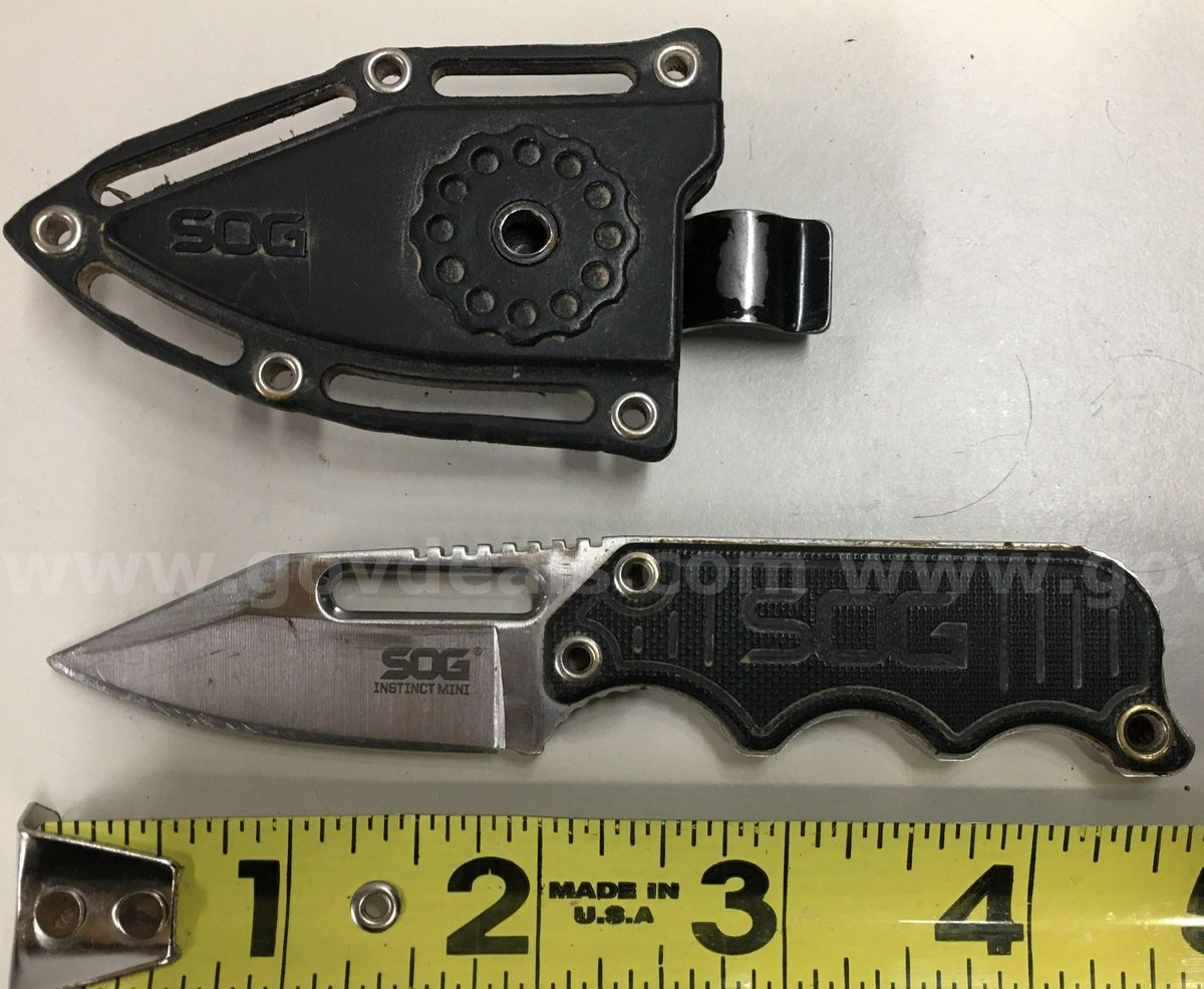 SOG Instinct Mini Neck Knife (ID# 8099) (D-Case) TSA | AllSurplus