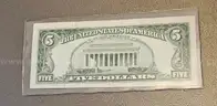 Red Note 1963 Five Dollar Bill in Holder