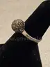 Silver Ring with Black Stones