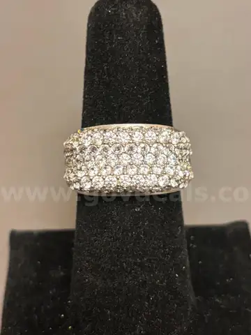 Silver Ring with White Stone