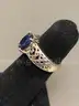 Silver Ring with Blue Stone