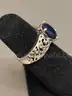 Silver Ring with Blue Stone