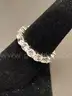 Silver Ring with White Stone