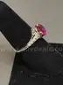 Silver Ring with Pink Stone