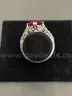 Silver Ring with Pink Stone