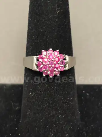 Silver Ring with Pink Stone