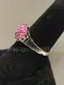 Silver Ring with Pink Stone