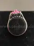 Silver Ring with Pink Stone