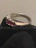 Silver Ring with Pink Stone