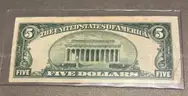 1934 D Silver Certificate Five Dollar in Holder $5