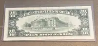 1993 $10 Ten Dollar Bill in Holder