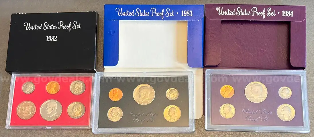 Lot of 3 Proof Coin Sets