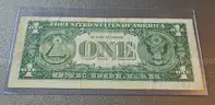 1957 Silver Certificate Dollar Bill in Holder