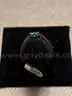 Silver Ring with Blue &#x26; White Stone